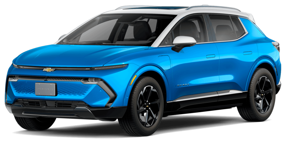 Elige el Chevrolet Equinox EV color azul bitono